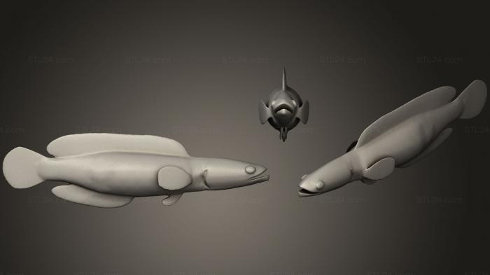 Animal figurines (Sneakhead Fish, STKJ_1481) 3D models for cnc